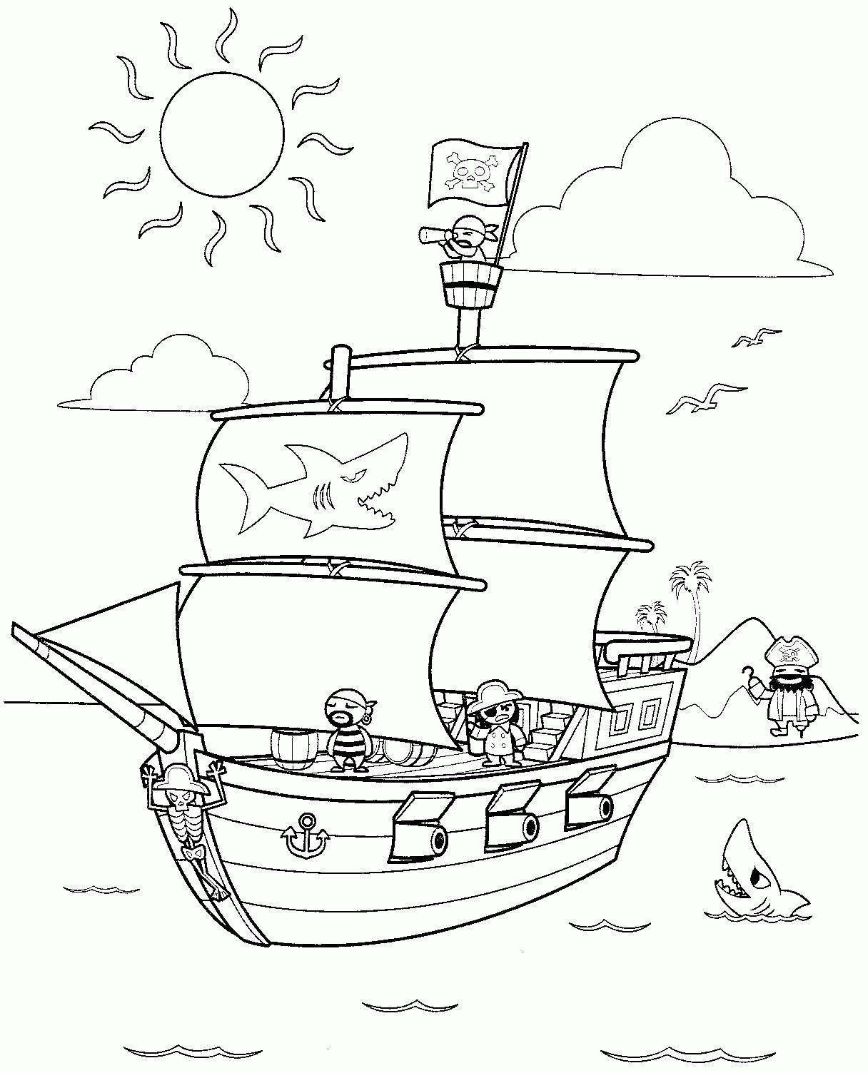 Pirate S | Coloring Pages for Kids and for Adults