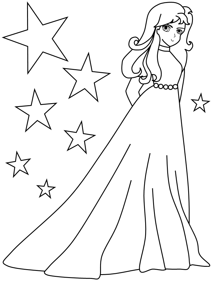 coloring pages for kids girls - Clip Art Library