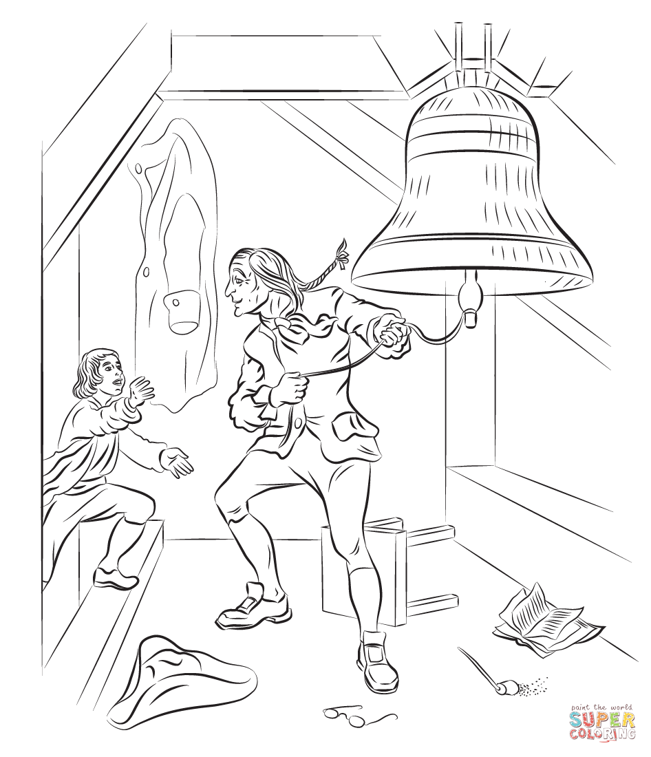 Liberty Bell coloring page