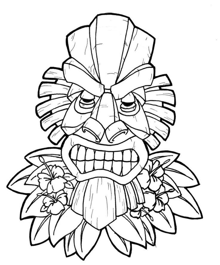 tiki-mask-coloring-page-clip-art-library