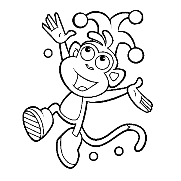 Free Boots Of Dora Printable Coloring Pages | Cartoon Coloring