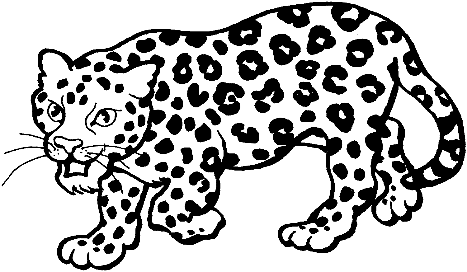Leopard coloring pages to download and print for free