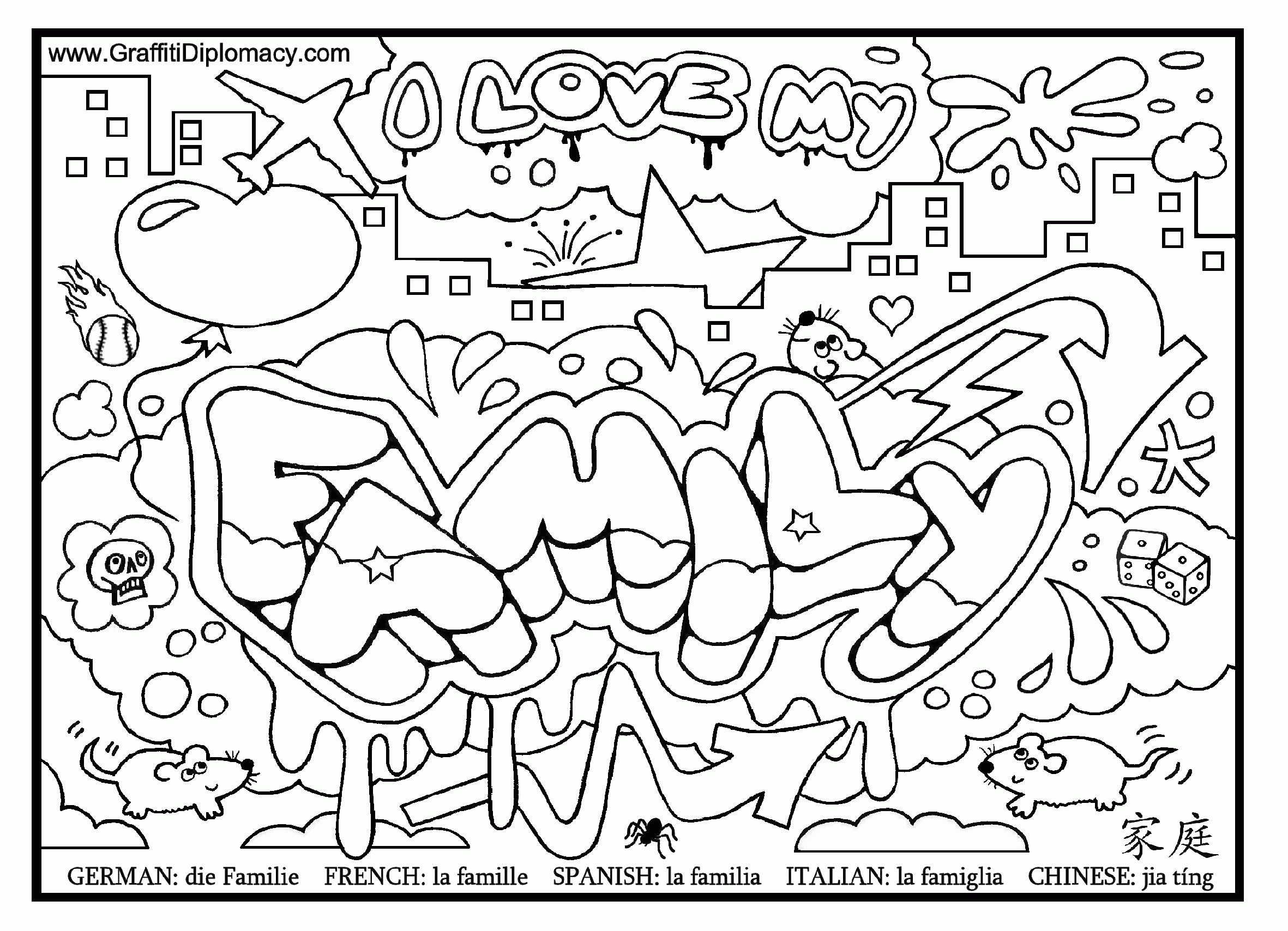 Funny Coloring Pages for Teenagers Graffiti Coloring Pages
