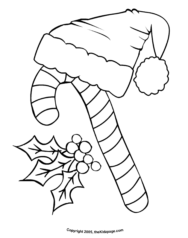 Candy Cane | Coloring Pages for Kids and for Adults