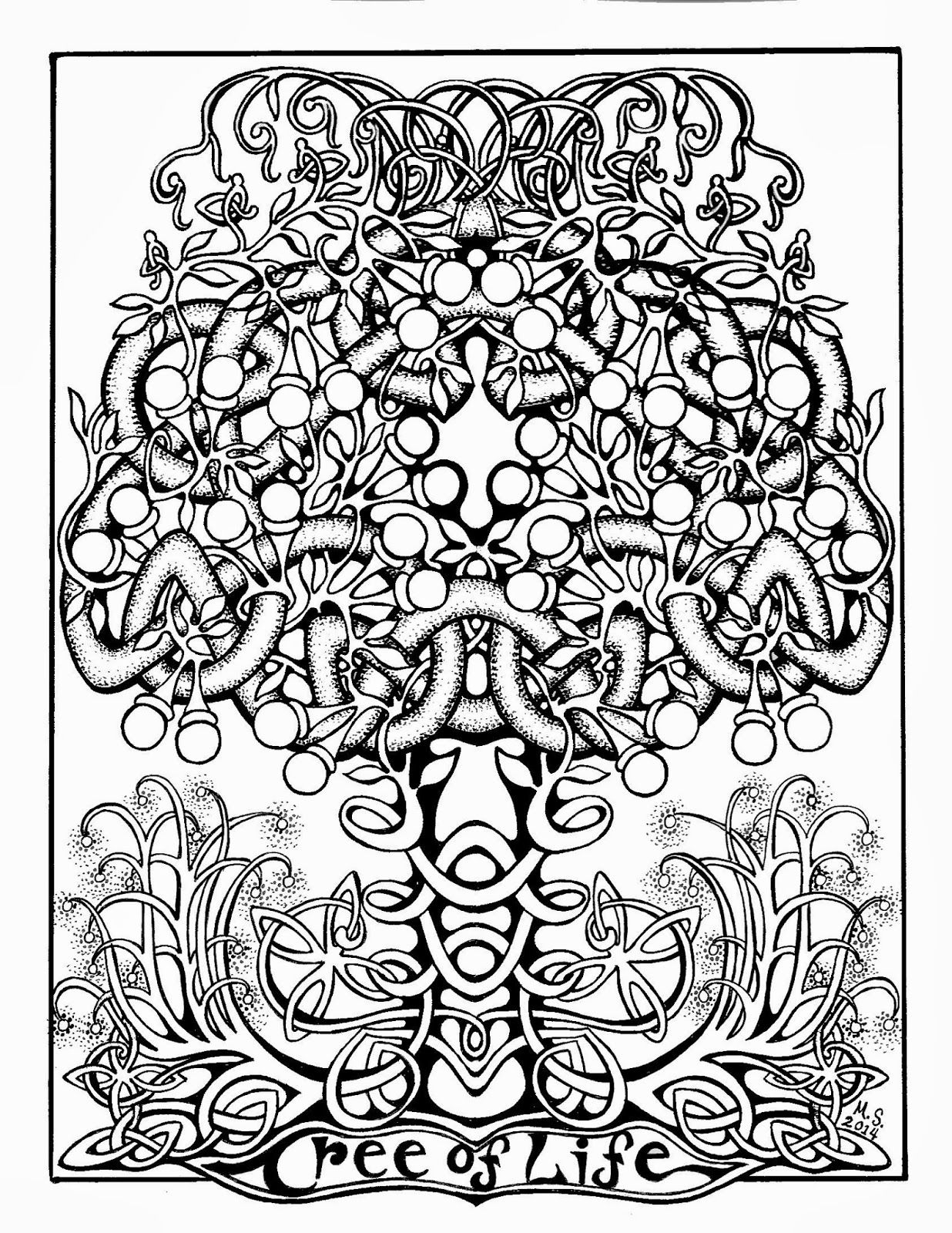 Butterfly Tree Coloring Page | Coloring Pages For All Ages
