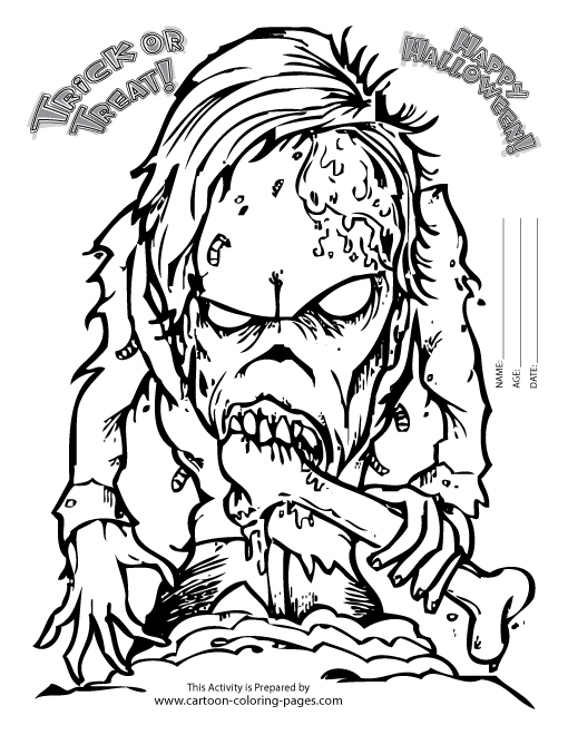 printable scary halloween coloring pages - Clip Art Library