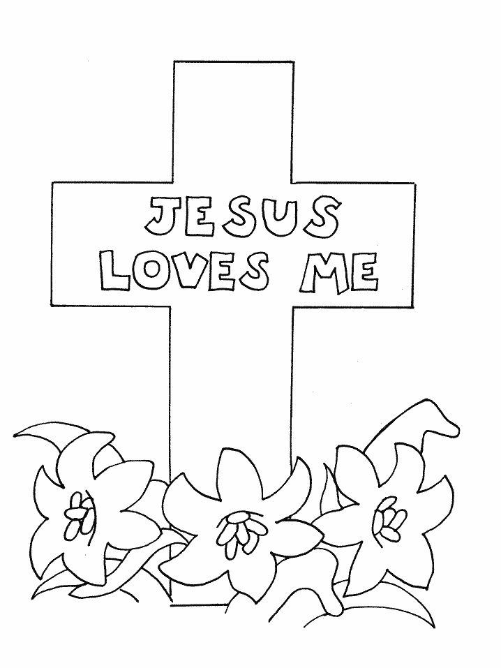 Jesus Coloring Book. pages of free pages. loves me cross pages