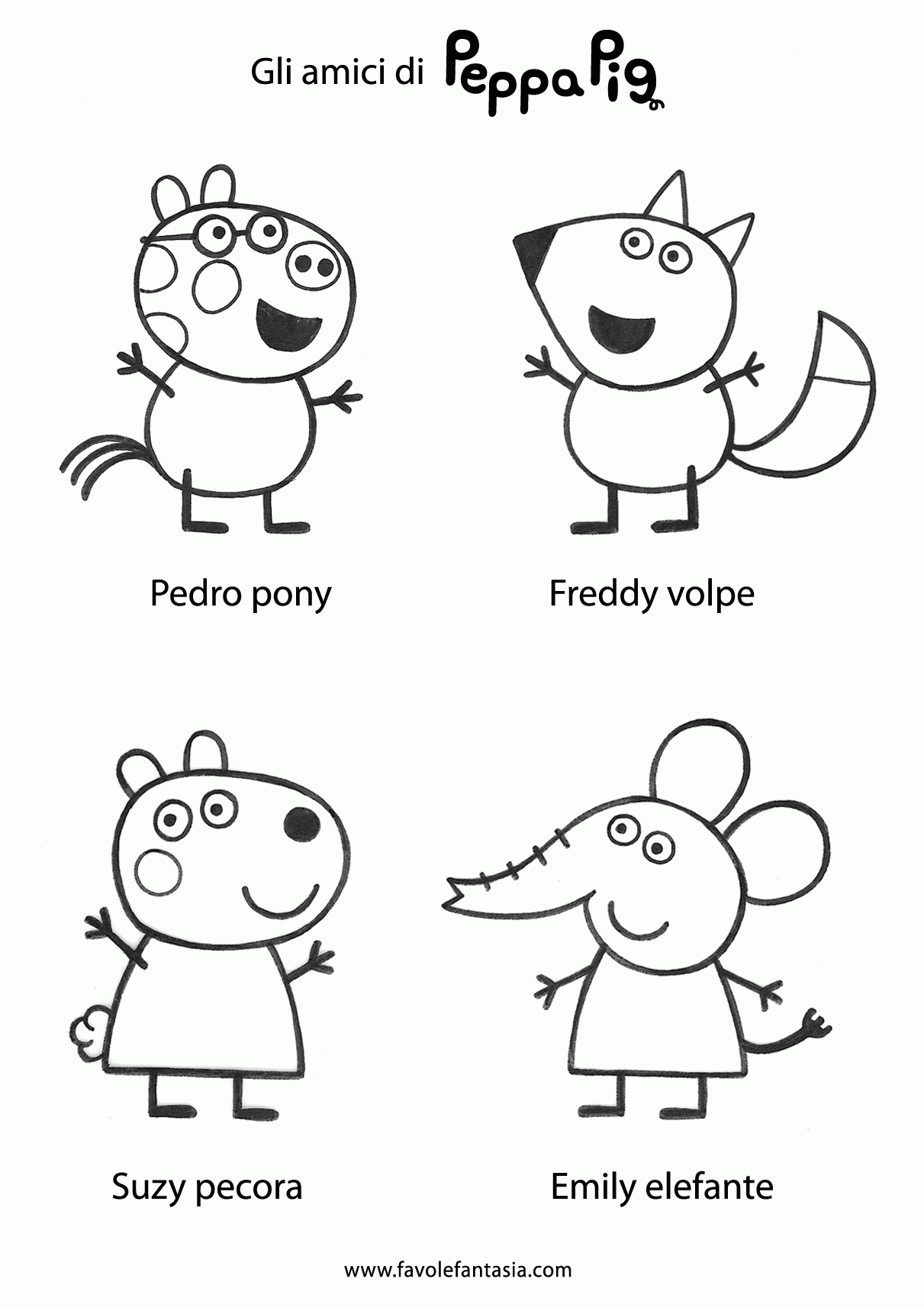 Peppa Pig Coloring Pages printable Peppa Pig Coloring Pages