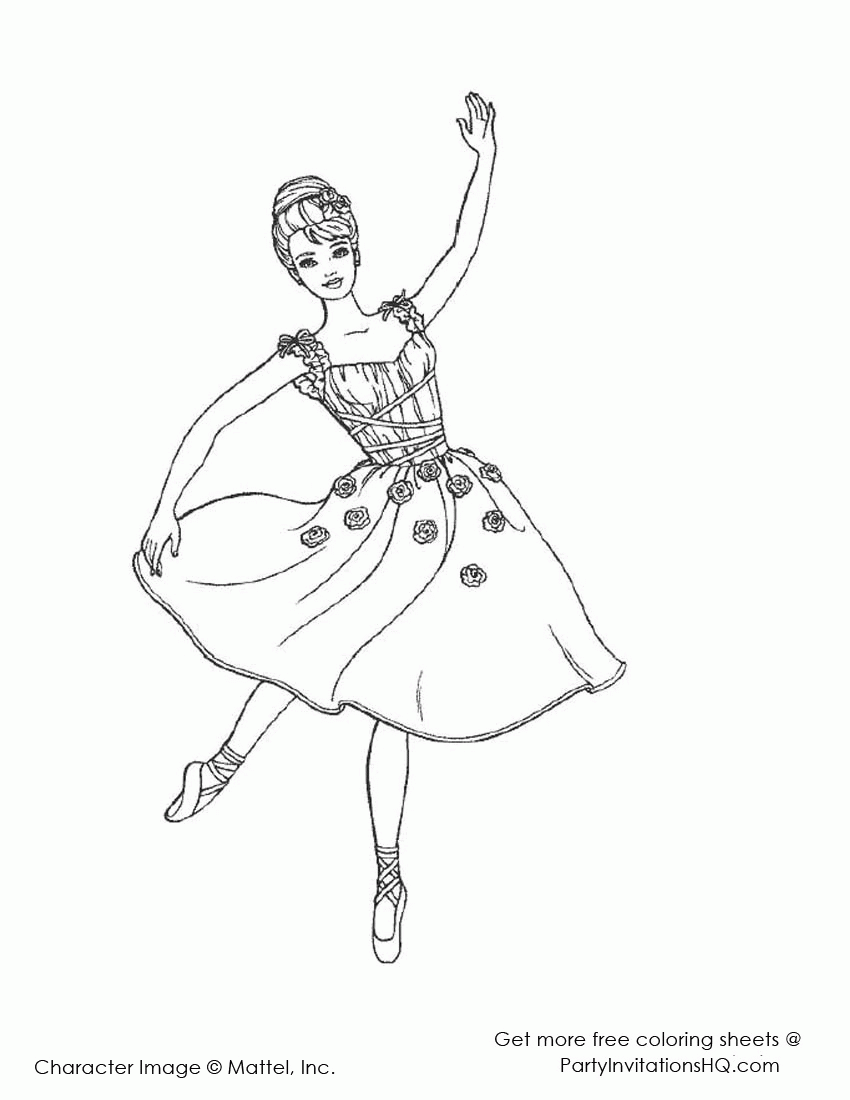 Easy Ballerina Coloring Pages Easy Ballerina Coloring Pages