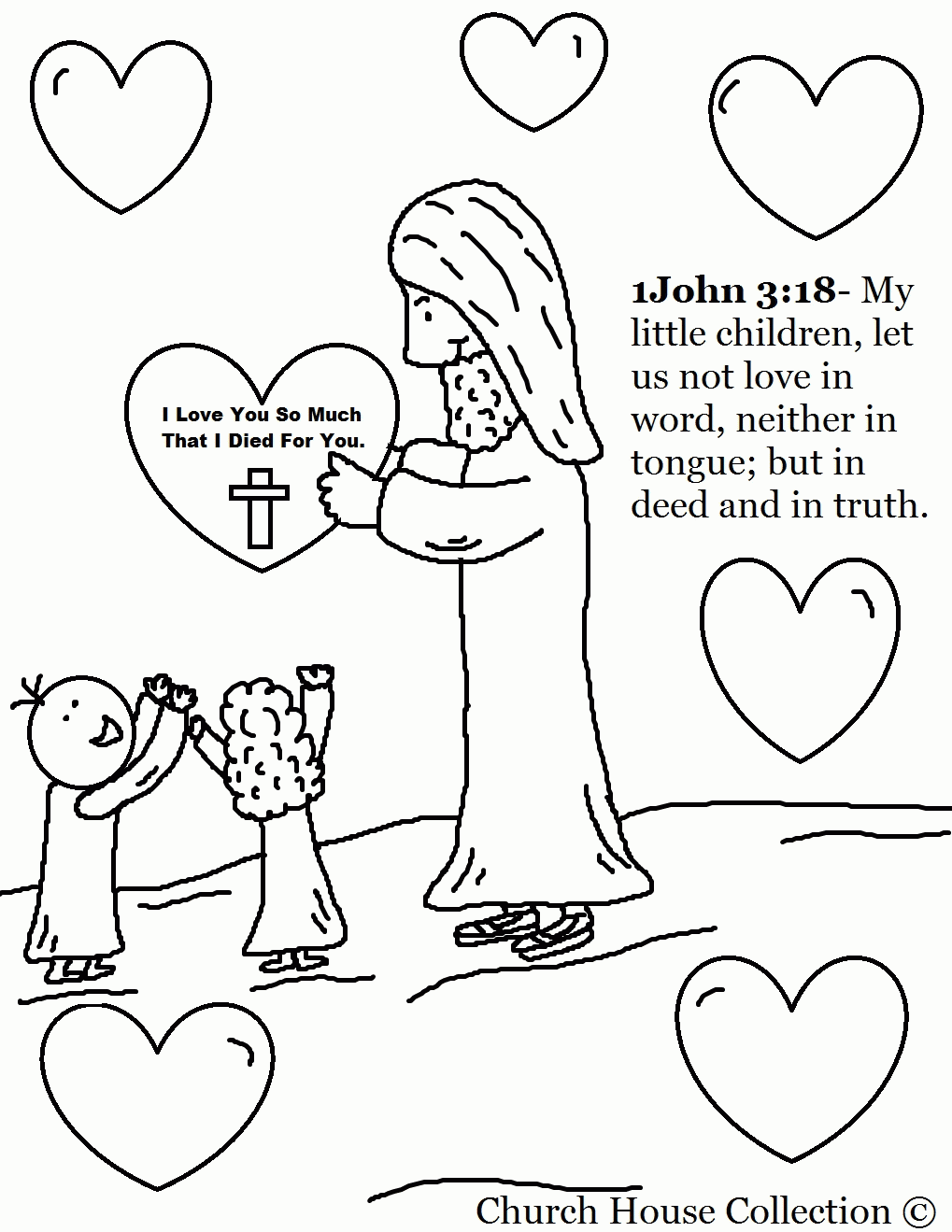 free coloring pages valentines christian