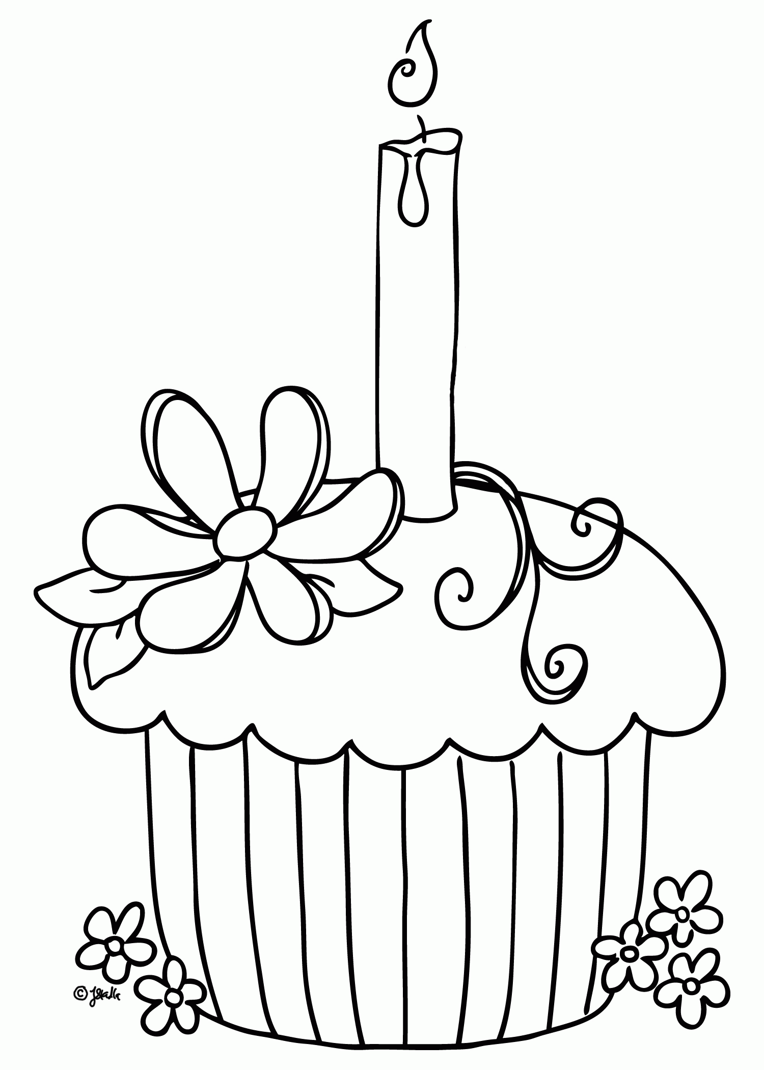 Free Hello Kitty Cupcake Coloring Pages, Download Free Hello Kitty