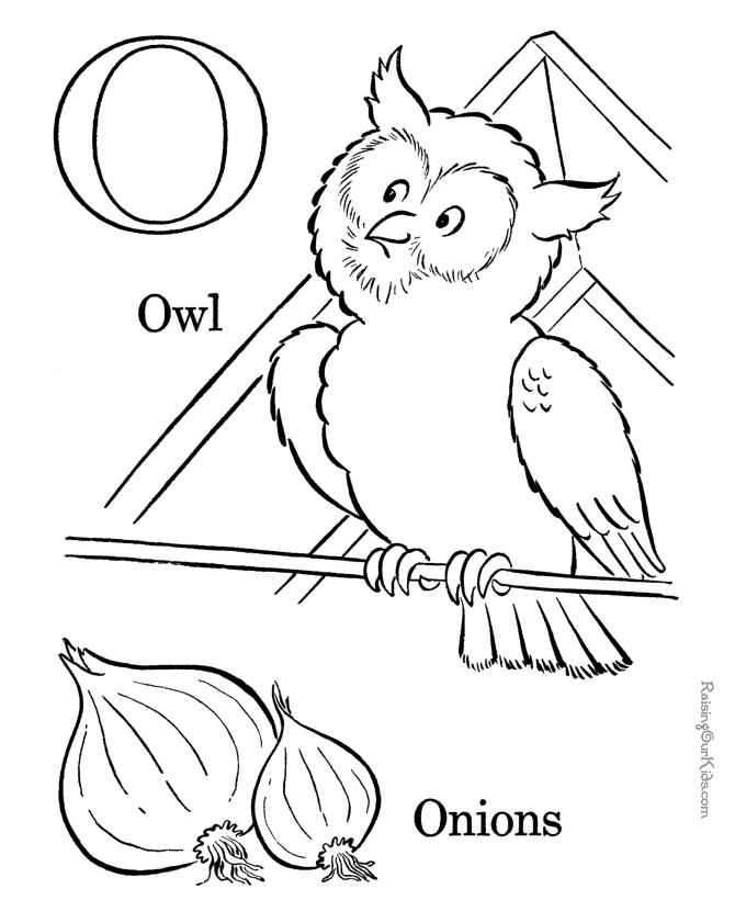 Alphabet coloring sheets - Letter O