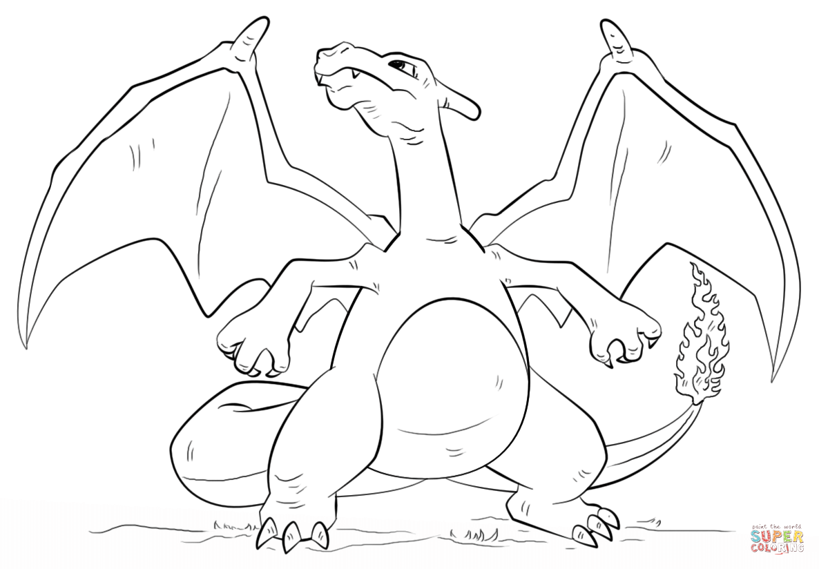 Free Pokemon Coloring Page Charizard Download Free Pokemon Coloring