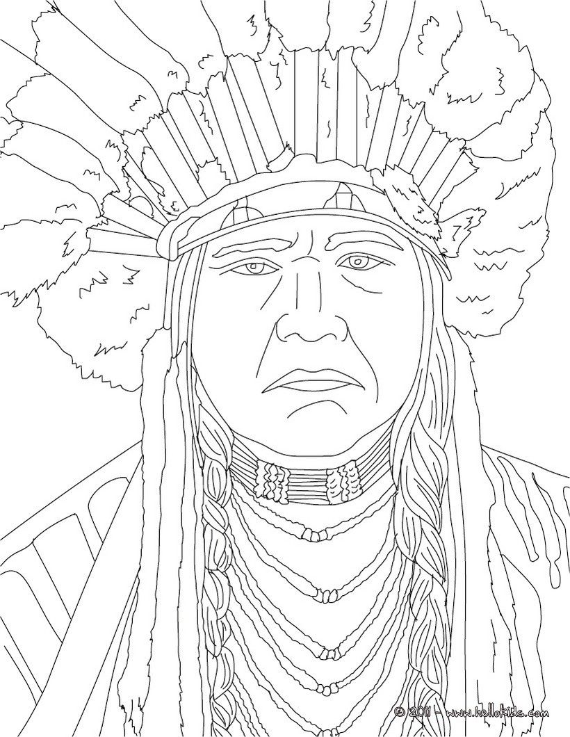 NATIVE AMERICANS coloring pages - POWHATAN