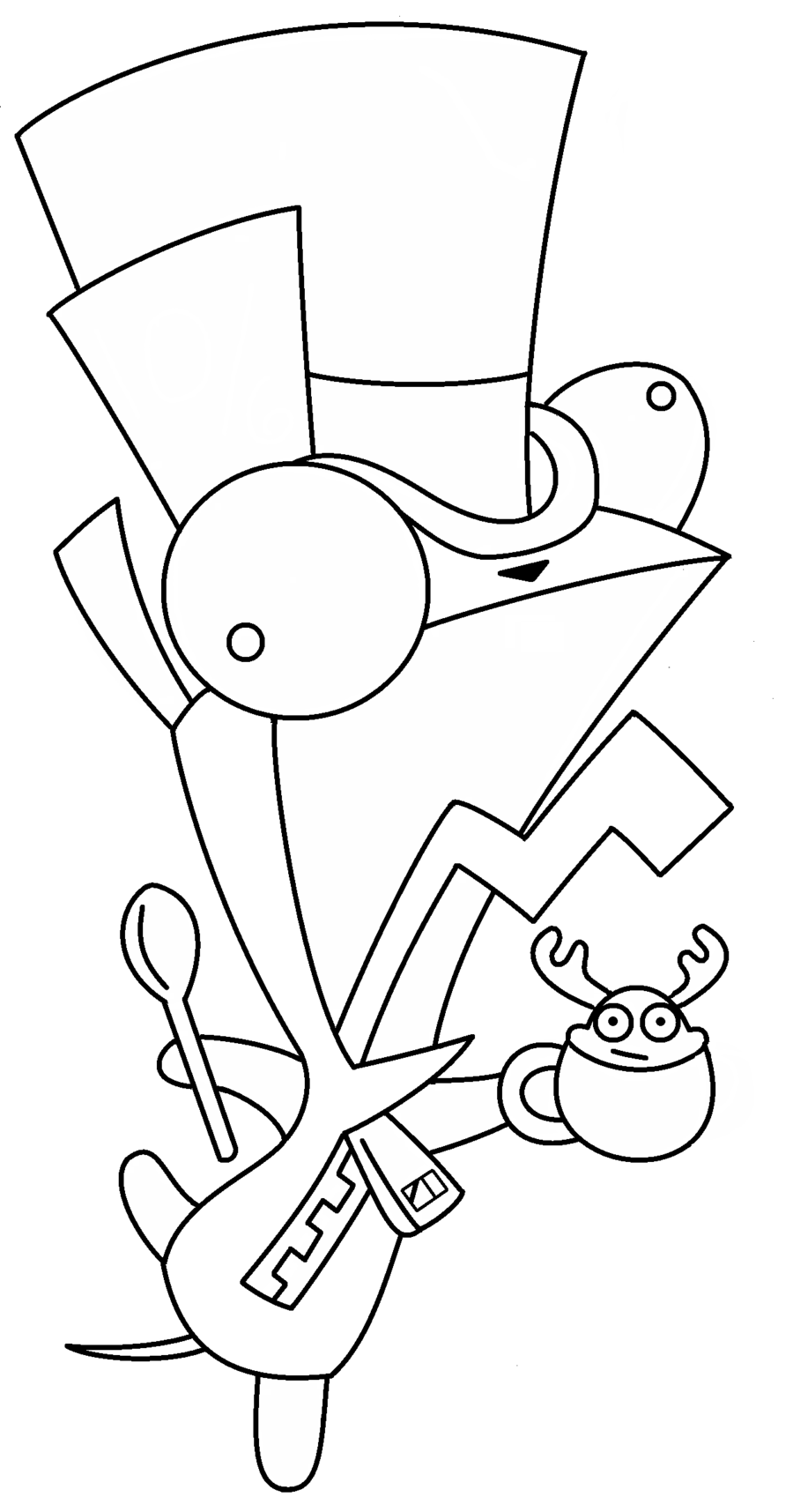 invader zim coloring pages zim and gir