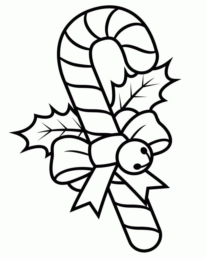 Printable Candy Cane Coloring Pages | Coloring Me