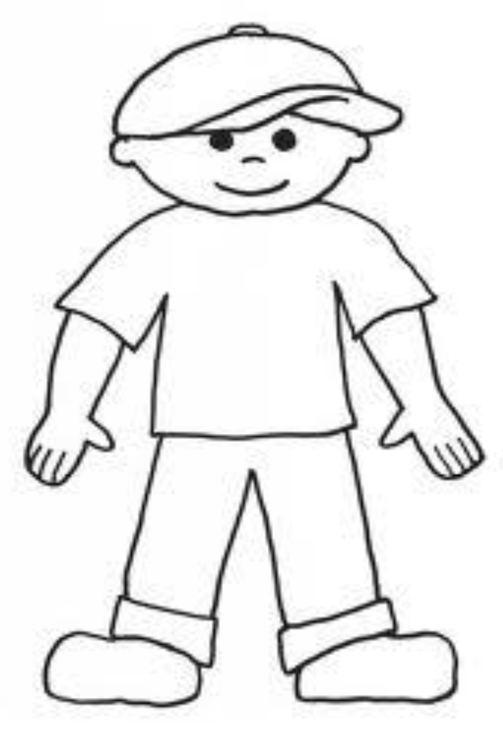 Flat Stanley Template Blank from clipart-library.com