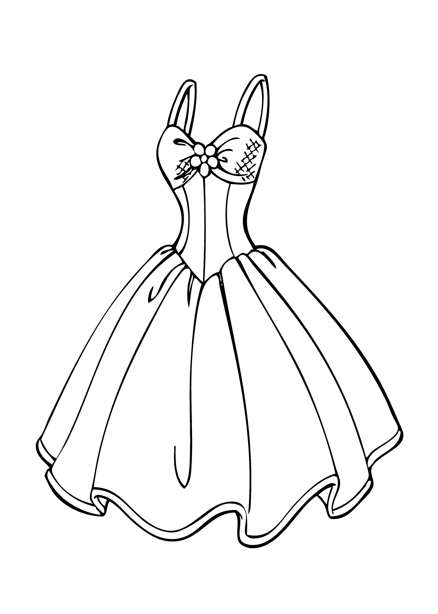 Cinderella Dress Coloring Page | Coloring Pages For All Ages