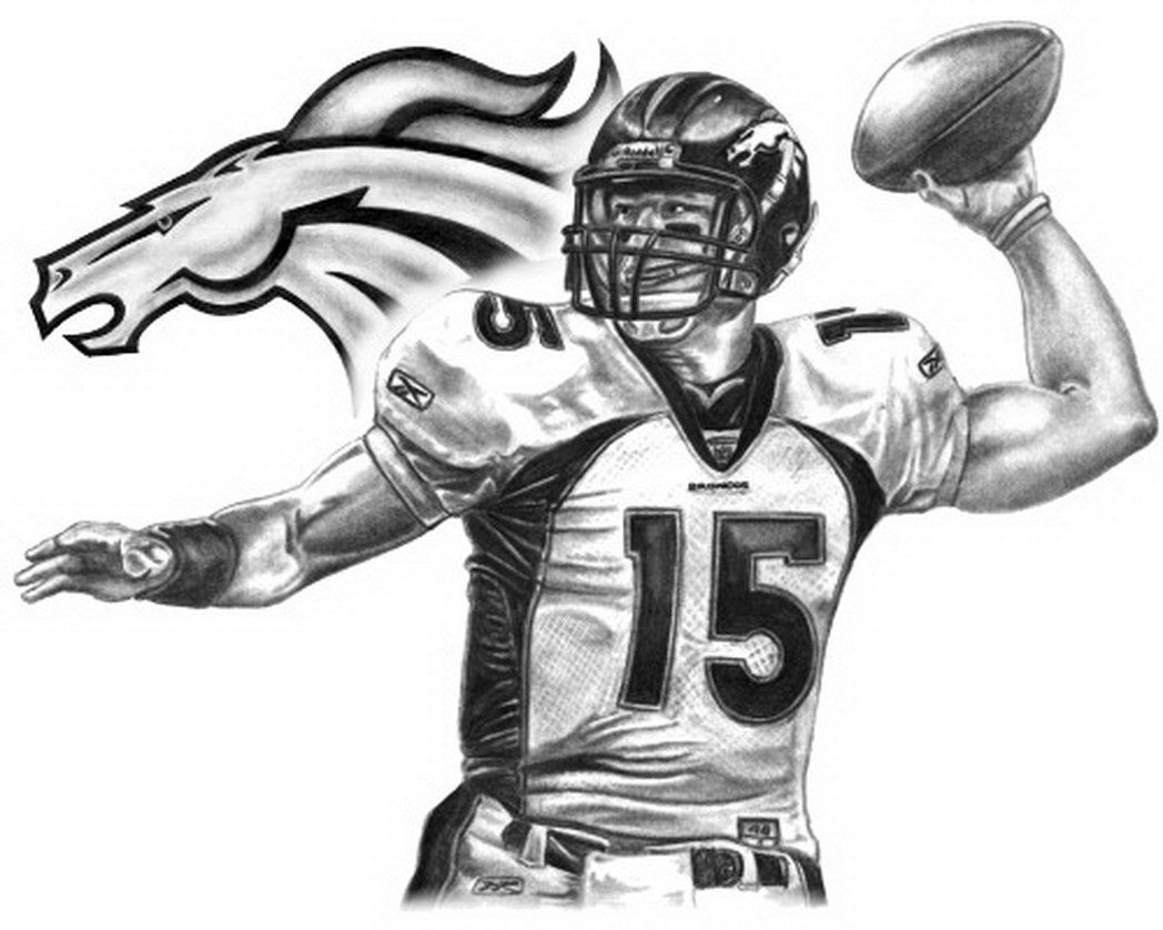 Broncos Football Coloring Page Clip Art Library
