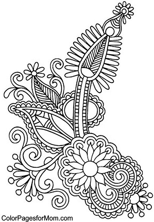 paisley adult coloring pages