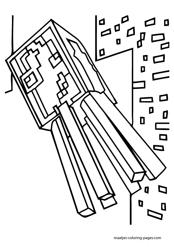 Sky Does Minecraft Coloring Pages