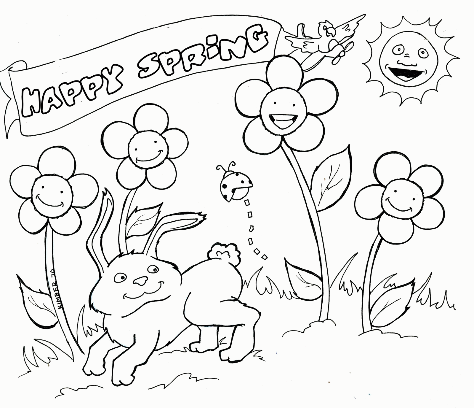 Free Printable Spring Coloring Pages Kindergarten Download Free 