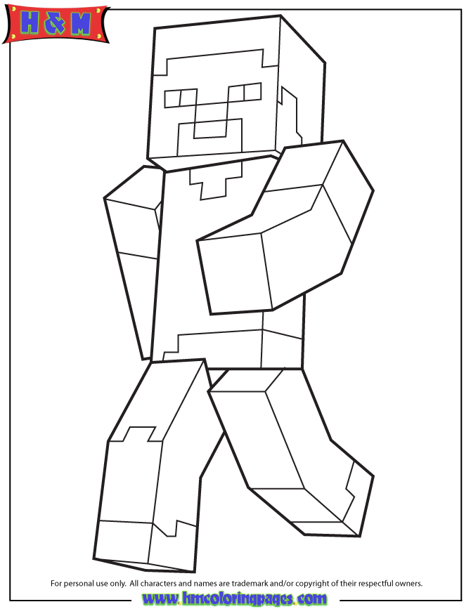 Free Minecraft Coloring Pages Steve Download Free Minecraft Coloring