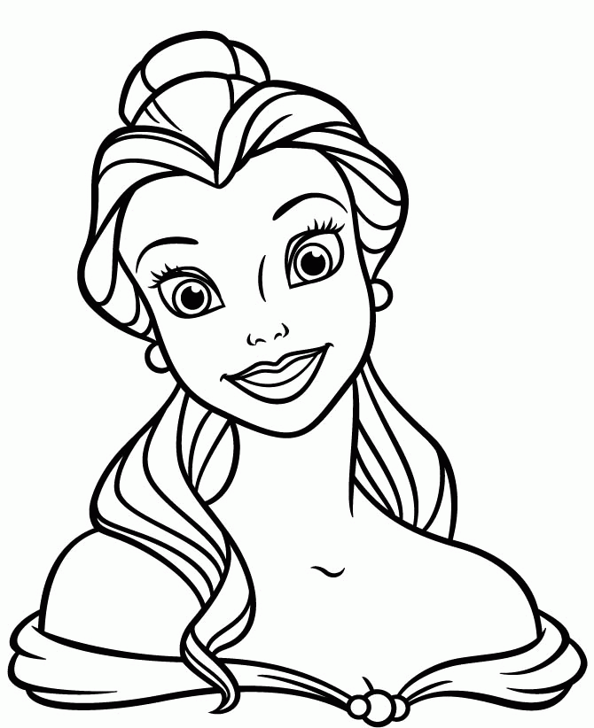 Princess Belle Face Drawing Clip Art Library