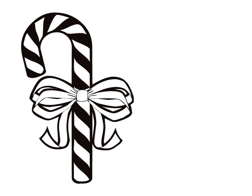 Printable Candy Cane Coloring Pages Kids 