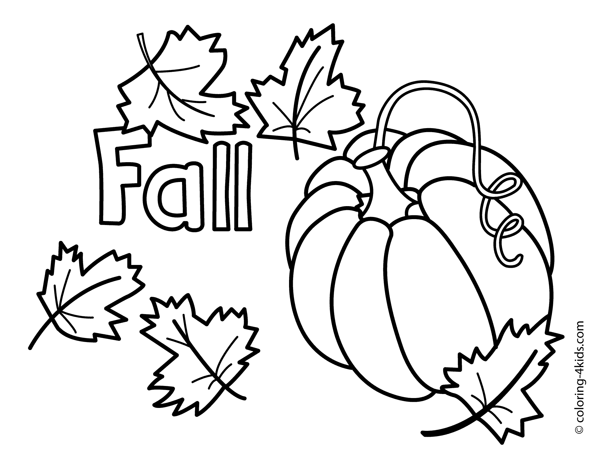 Free Simple Fall Coloring Pages, Download Free Simple Fall Coloring