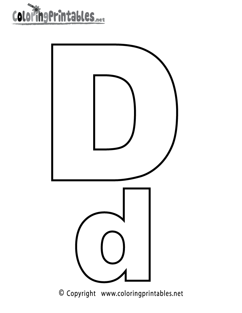 Coloring Pages Of The Letter D Clip Art Library