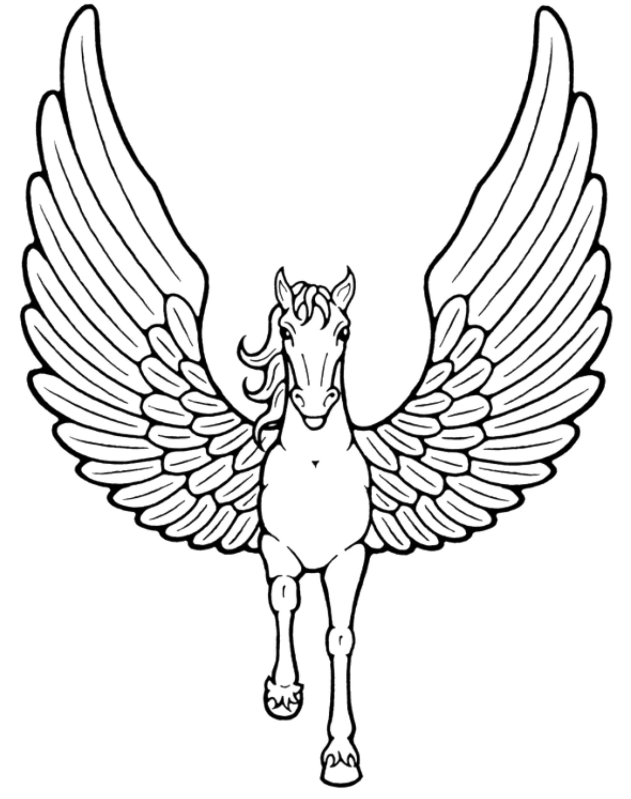 Unicorn Coloring Pages Clip Art Library