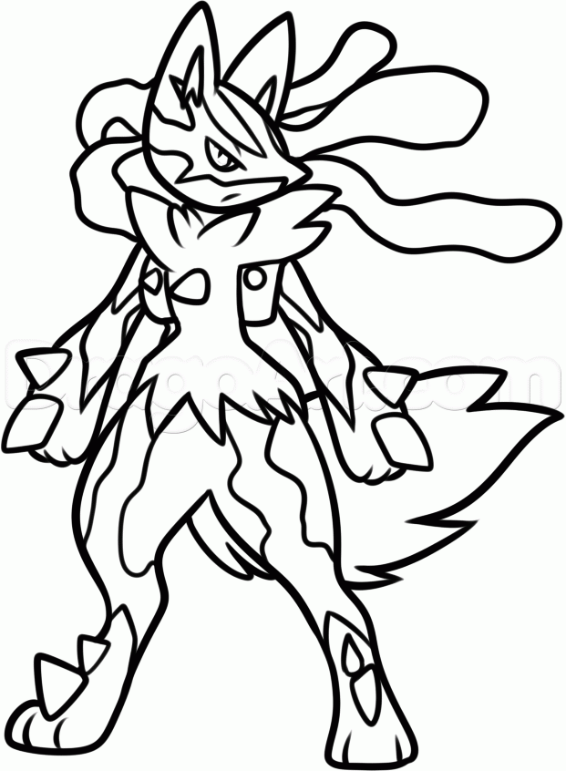 Pokemon Lucario | Coloring Pages for Kids and for Adults