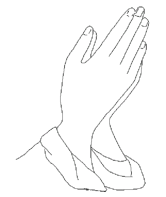 Praying hands with color clipart - ClipartFest