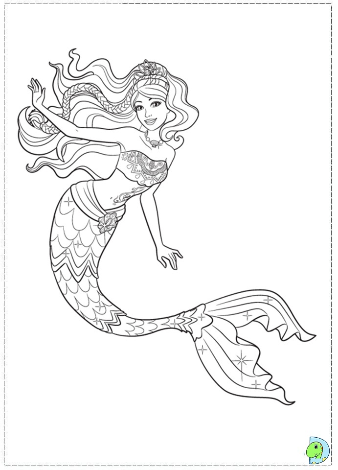 Barbie Mermaid Coloring Pages |Free coloring on Clipart Library