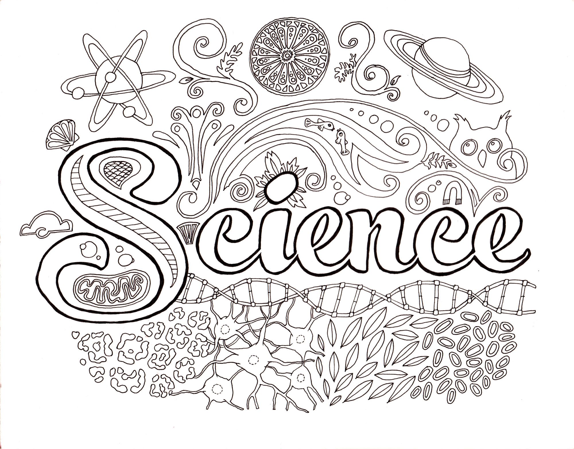 coloring pages for kids children science. printable. meet