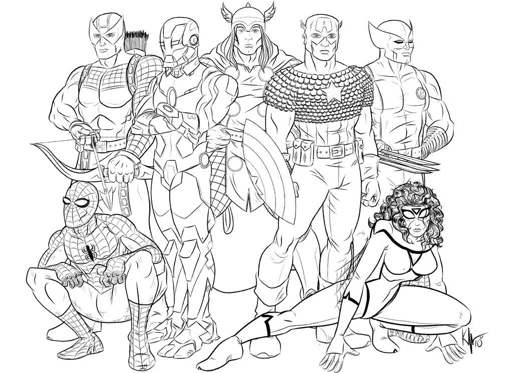 Free Printable Marvel Characters Coloring Pages, Download Free