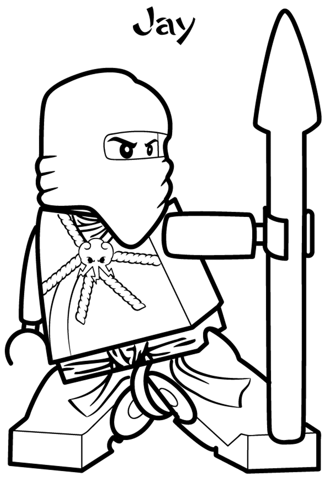 Ausmalbild Lego Ninjago Zane - Coloring and Drawing