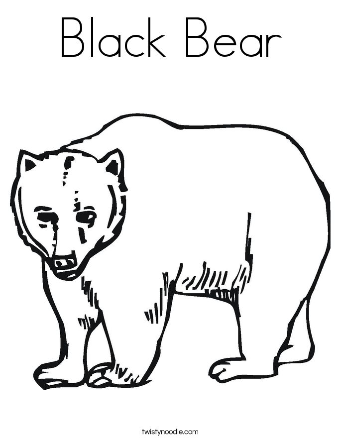 Free American Black Bear Coloring Page Download Free American Black