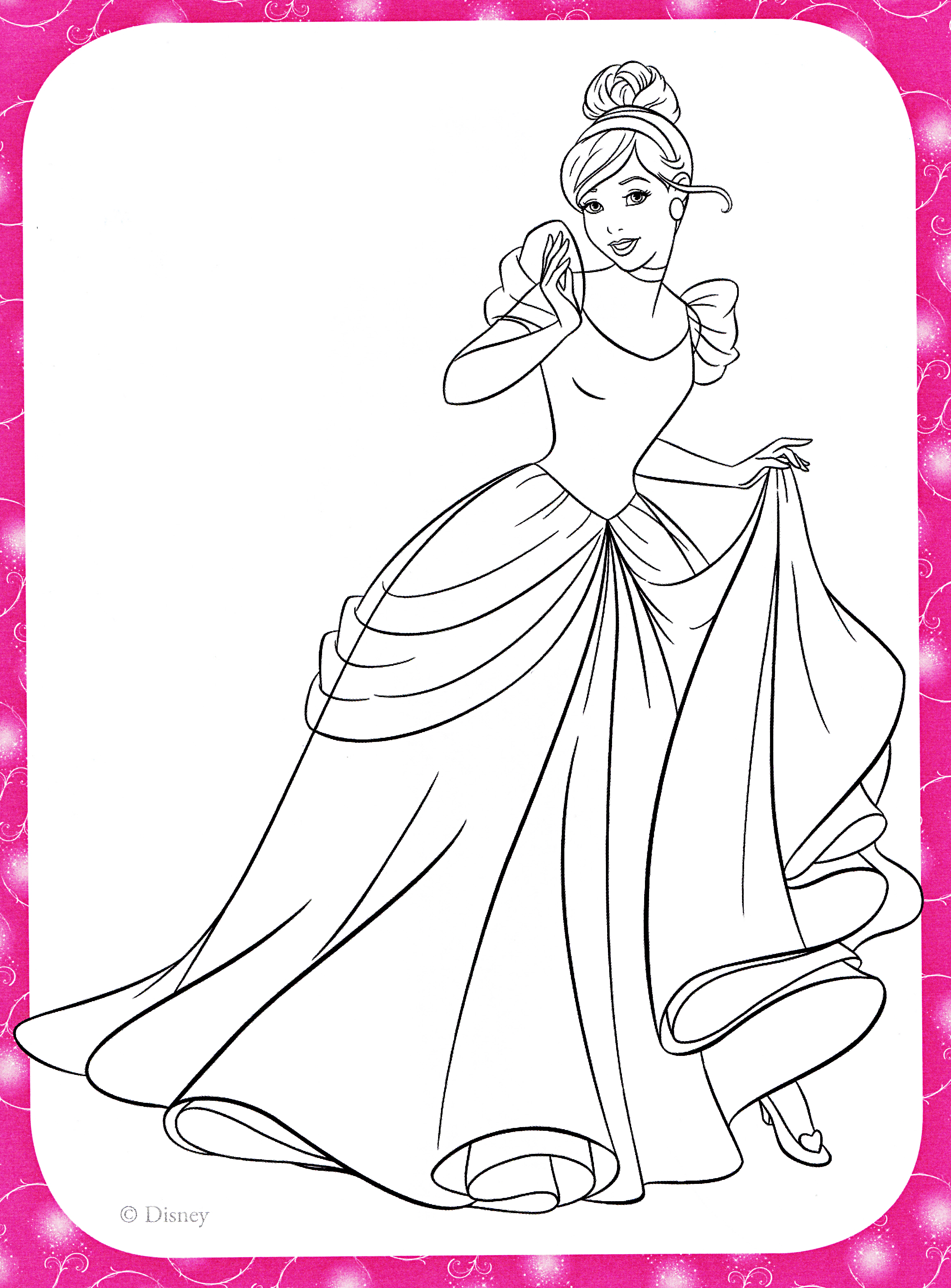 Free Disney Princess Coloring Pages Cinderella Download Free Disney Ukup