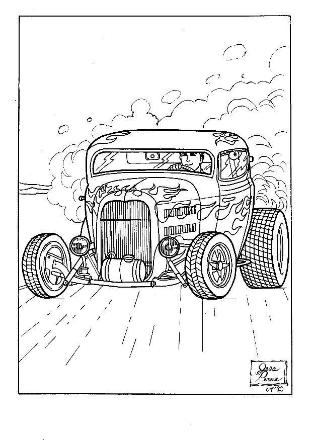 Free Rat Rod Coloring Pages, Download Free Rat Rod Coloring Pages png