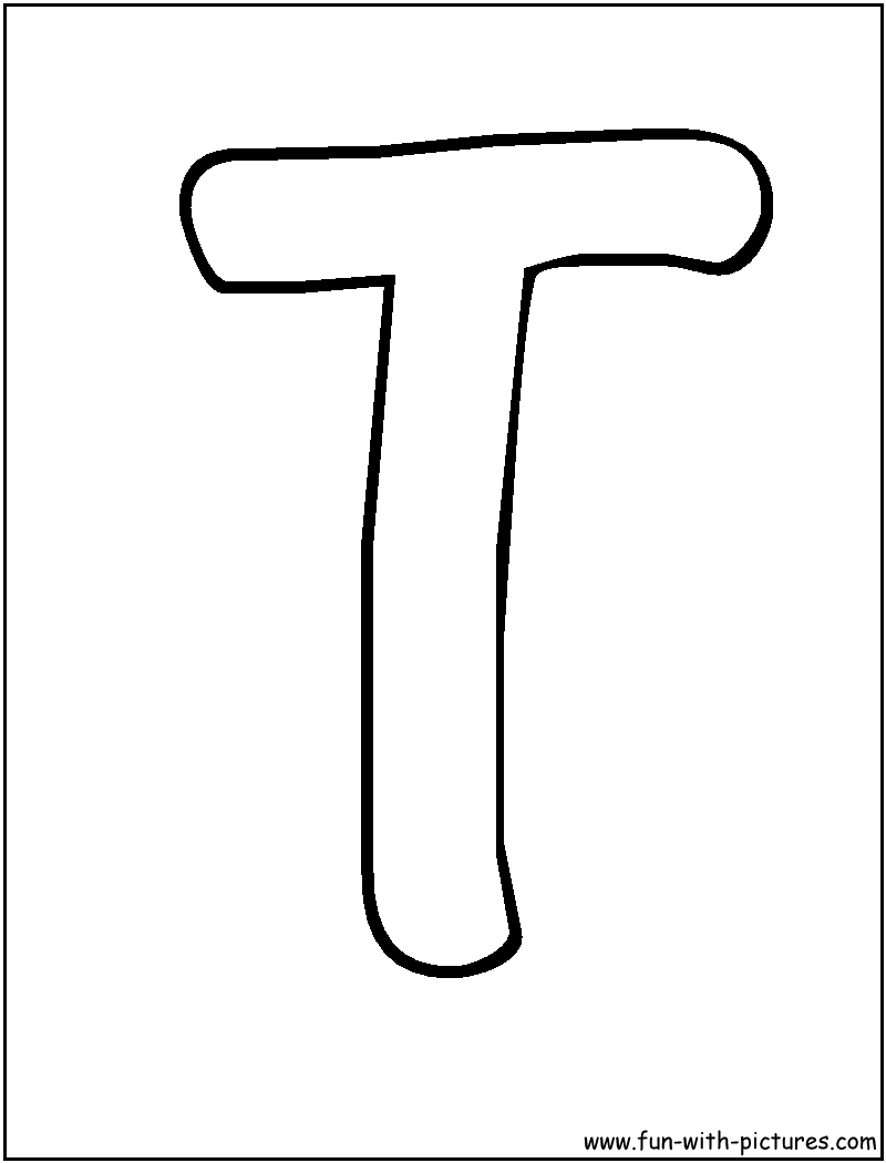 Letter T In Bubble Letters Clip Art Library