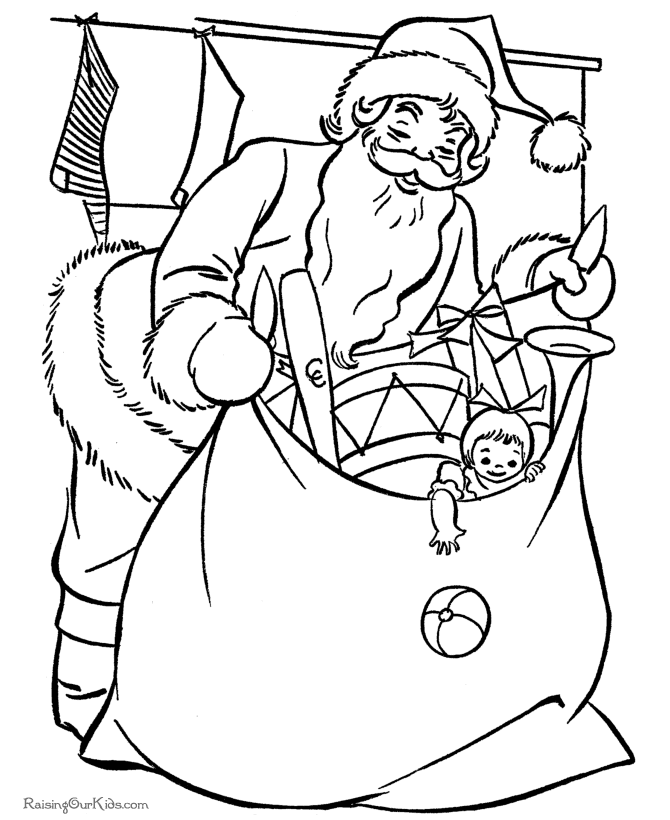 Free printable Santa Claus coloring pages 