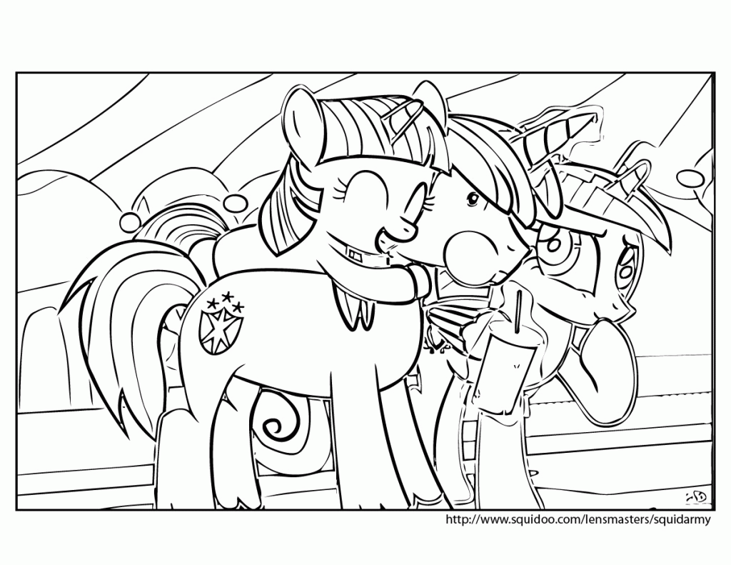 My Little Pony Christmas Coloring Pages Friendship Is Magic