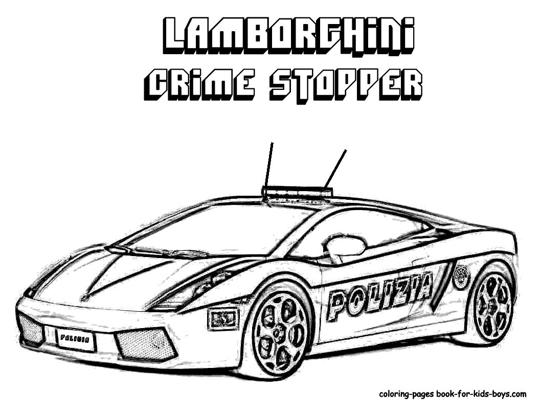 police car coloring pages printable 