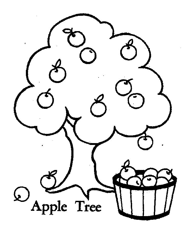 Free Apple Tree Coloring Pages - Coloring Style Pages