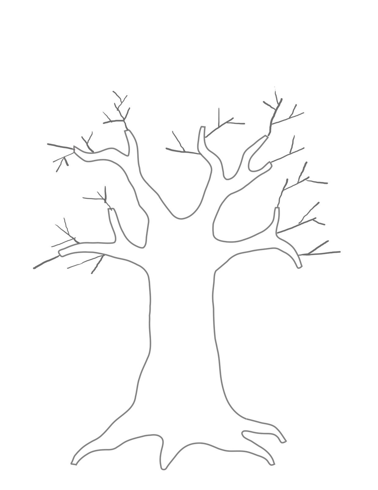 Printable Family Tree Trunk Photo Template