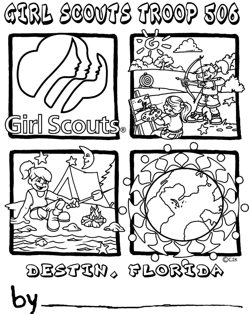 Coloring Pages: Free Girl Scout Logo Coloring Pages Coloring Pages
