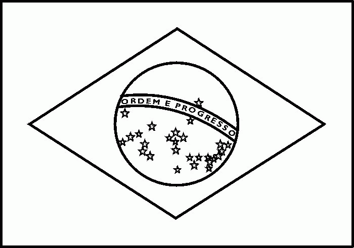 Free Brazil Flag Coloring Page, Download Free Brazil Flag Coloring Page