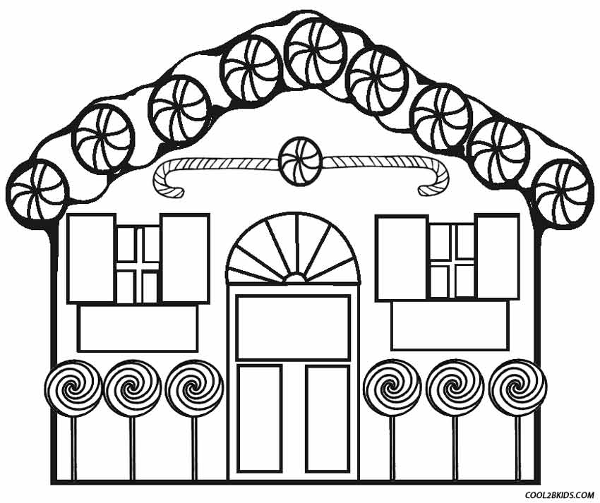 Gingerbread House Color | Coloring Pages for Kids and for Adults